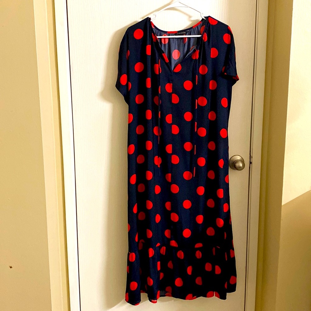 Banana republic, small size dress in navy blue and red